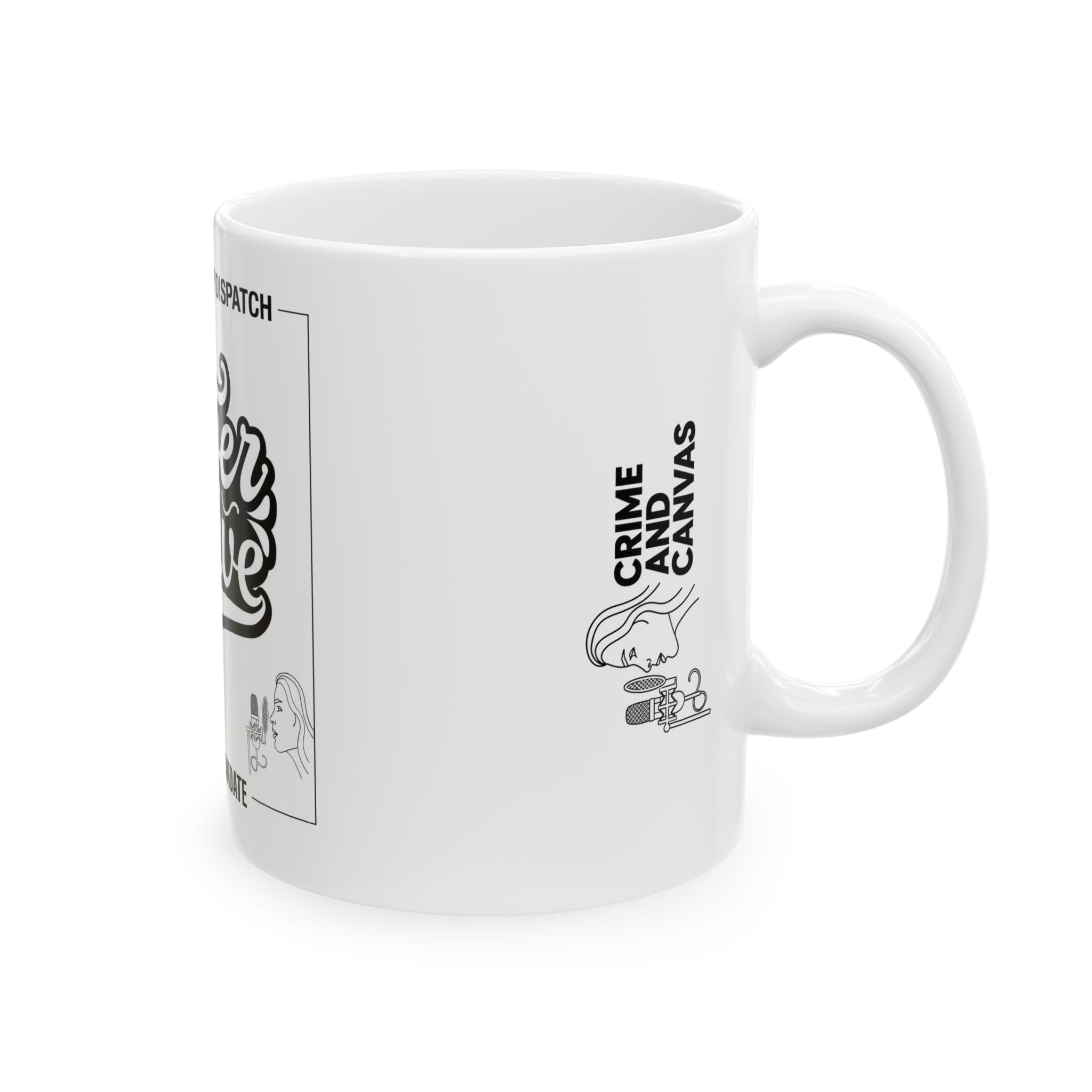 Never Give Up White Ceramic Mug, (11oz)