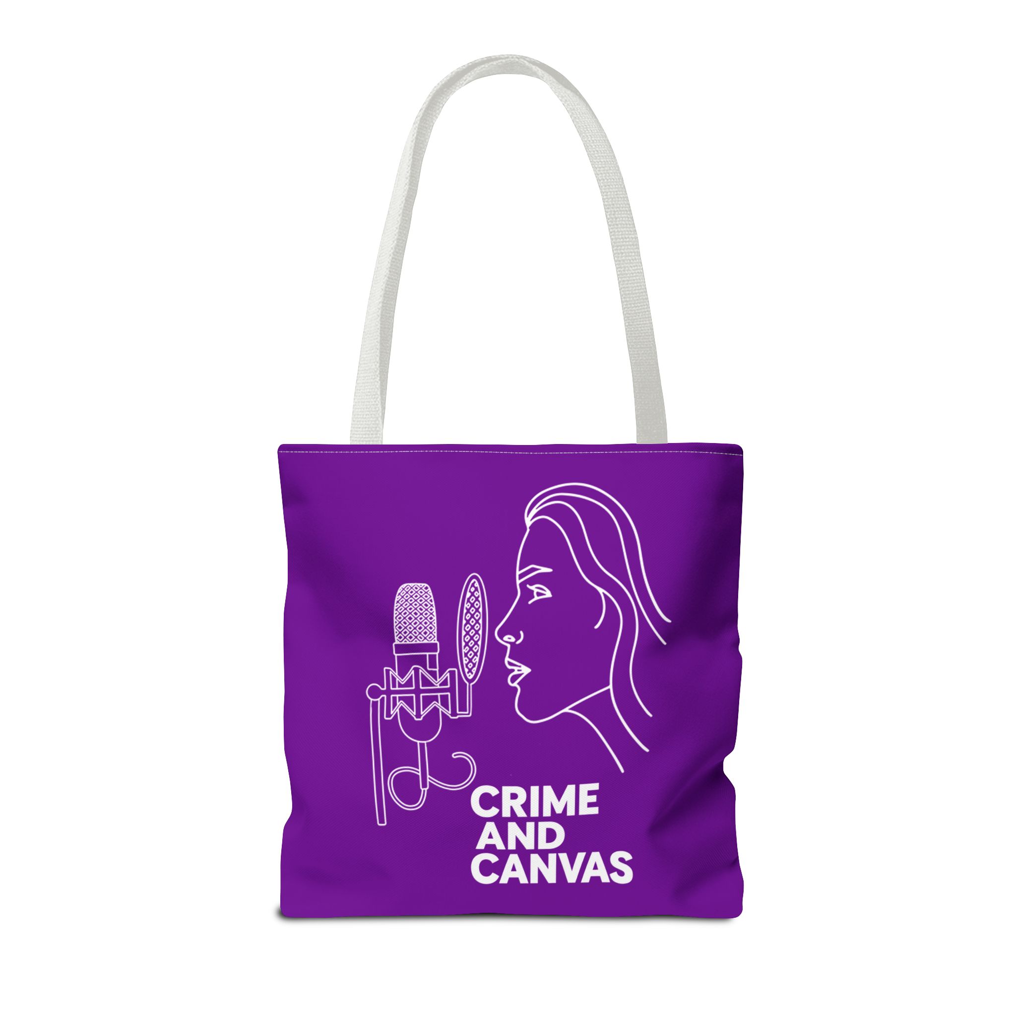 Crime & Canvas Podcast Purple Tote Bag